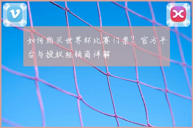 如何购买世界杯比赛门票？官方平台与授权经销商详解